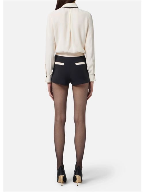 SHIRT WITH SCARF ELISABETTA FRANCHI | CA09356E2DZ9 Milk